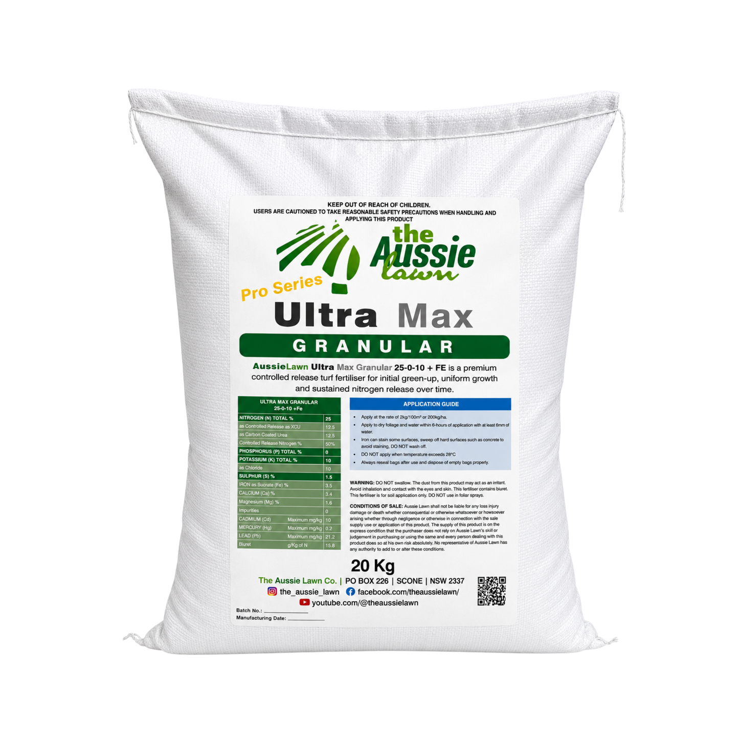 The Aussie Lawn Pro Series Ultra Max Granular Fertiliser