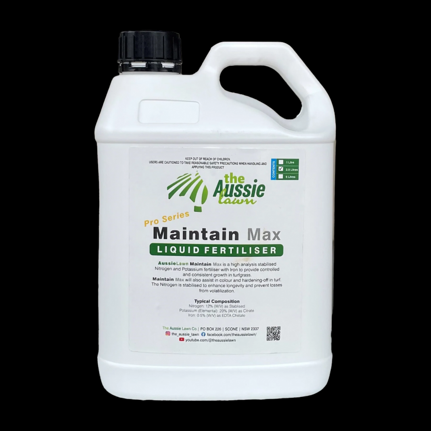 The Aussie Lawn Pro Series Maintain Max 12-0-20+FE