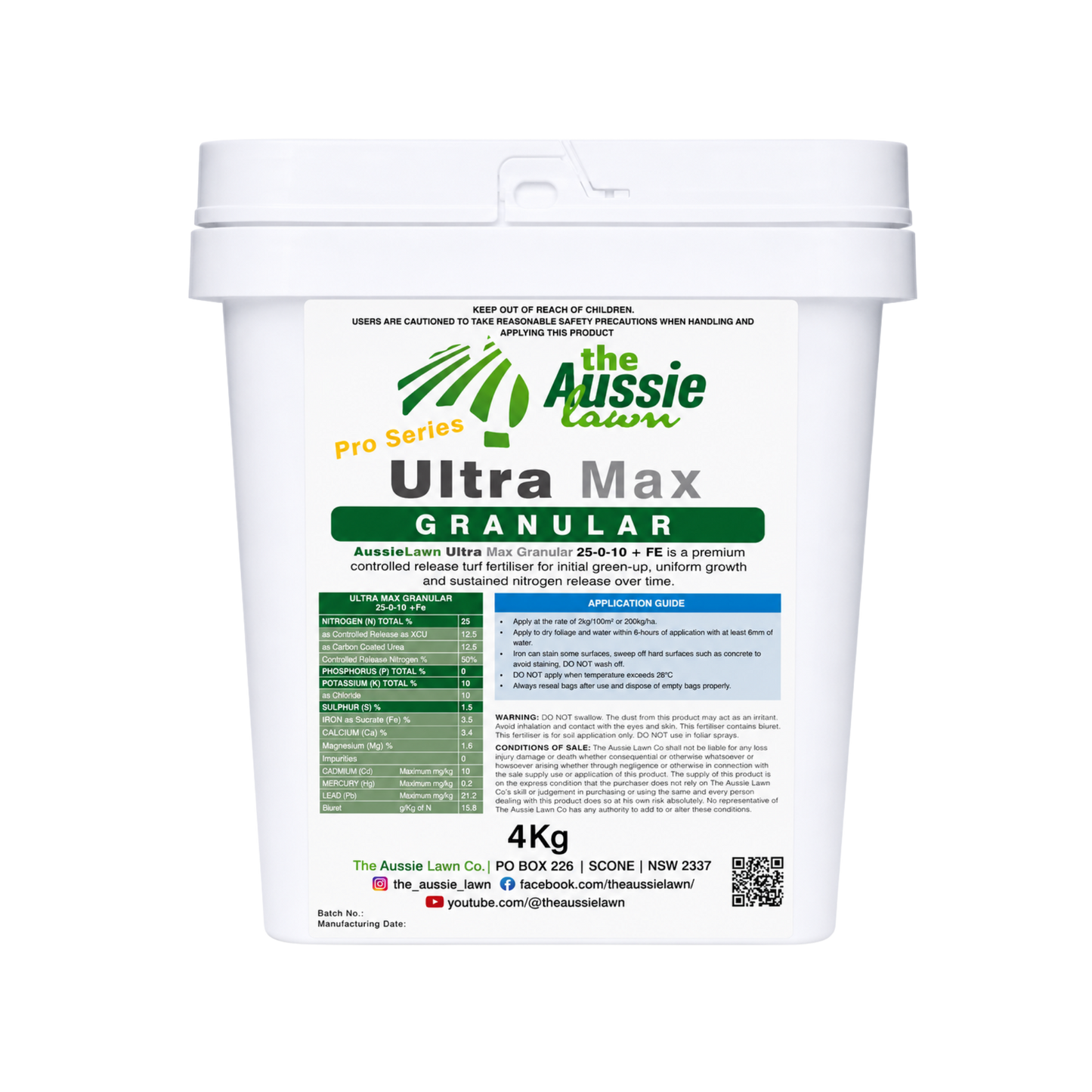 The Aussie Lawn Pro Series Ultra Max Granular Fertiliser