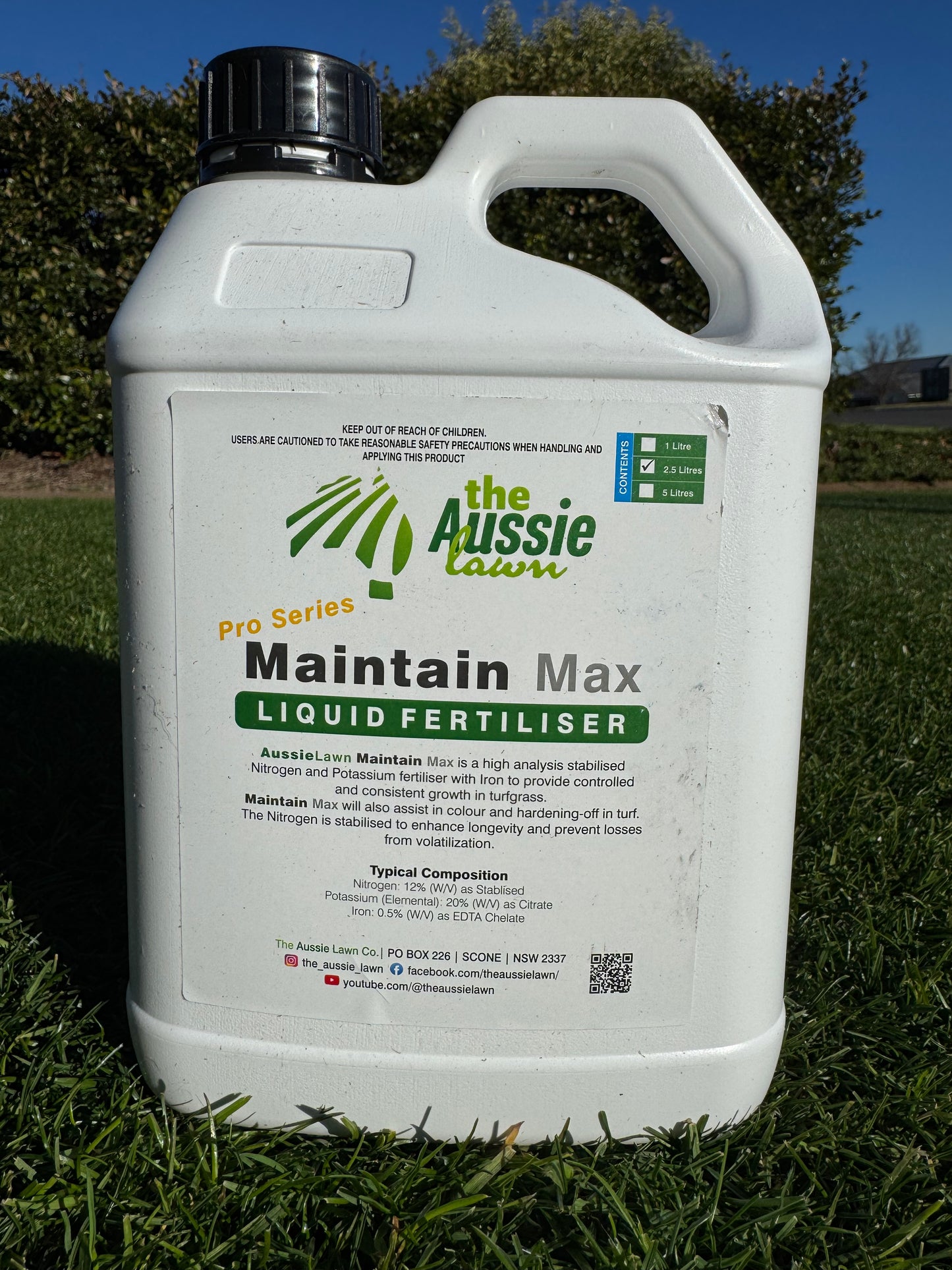 The Aussie Lawn Pro Series Maintain Max 12-0-20+FE