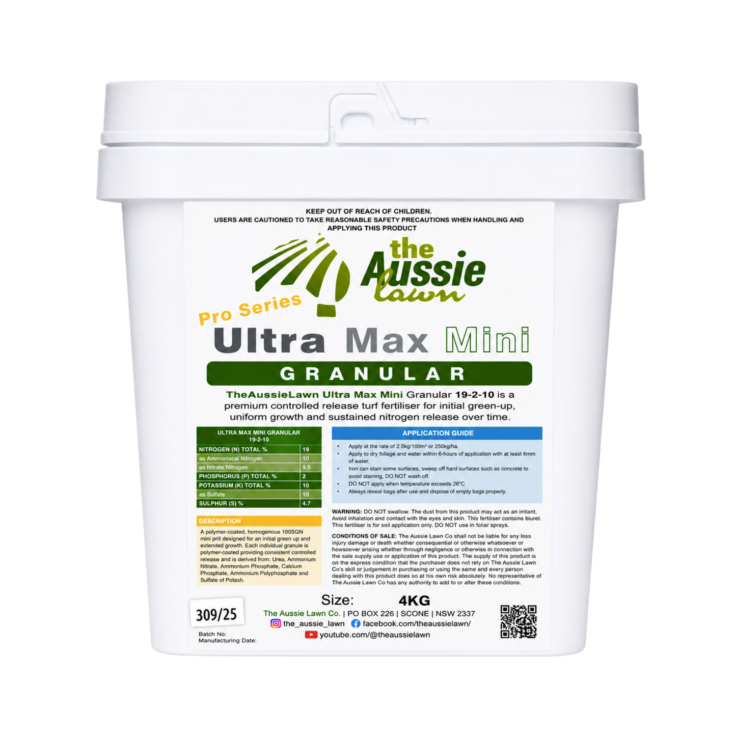 The Aussie Lawn Pro Series Ultra Max Mini 4kg